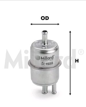 FILTRO GASOLINA MF-1588 Universal con Retorno